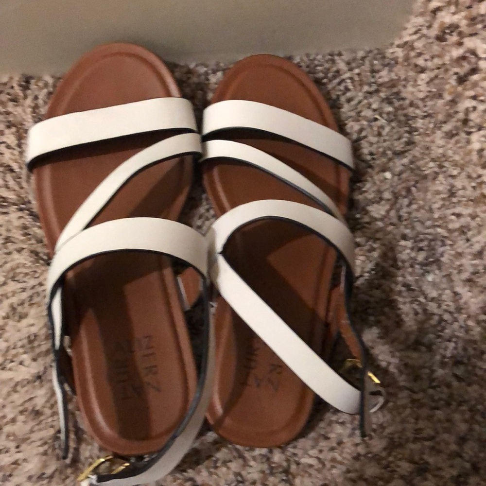White brown sandals